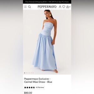 Peppermayo Sky Blue Maxi Dress